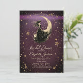 Invitation Lune céleste, Étoiles filles Bourgogne Fête des ma (Debout devant)