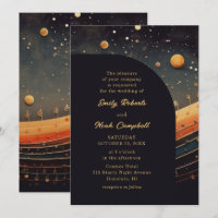 Lune céleste moderne Galaxy Mariage