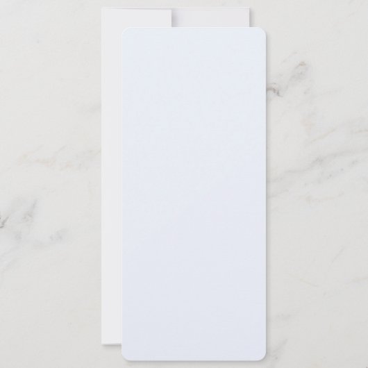 Invitation Lune Croissant Bleu avec Fleurs Blanches Menu (Dos)