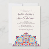 Invitation Lune de croissant radieux Splendid Mandala Mariage (Devant)