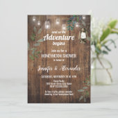 Invitation Lune de miel Douche Wedding shower rustique Invita (Debout devant)