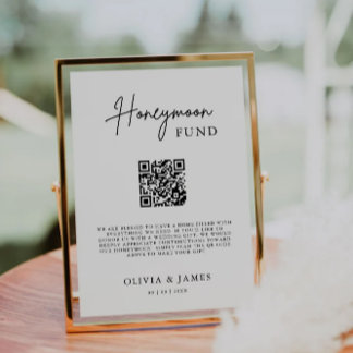 Invitation Lune de miel signature QR Code, Lune de miel Maria