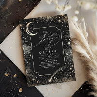 Lune de nuit étoilée Baby shower céleste mystique