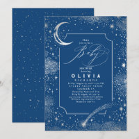 Lune de nuit étoilée Baby shower céleste mystique