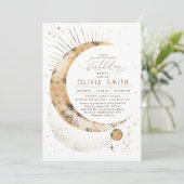 Invitation Lune de nuit étoilée Mystique Anniversaire céleste (Debout devant)