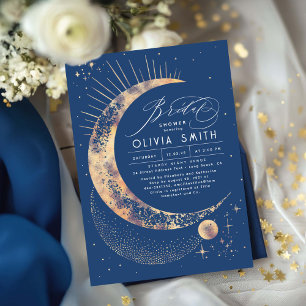 Invitation Lune de nuit étoilée Mystique Fête des mariées cél
