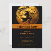Invitation Lune d'Halloween adulte (Devant)