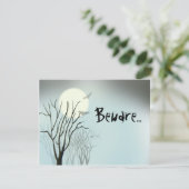 Invitation Lune Éffrayante d'Halloween (Debout devant)