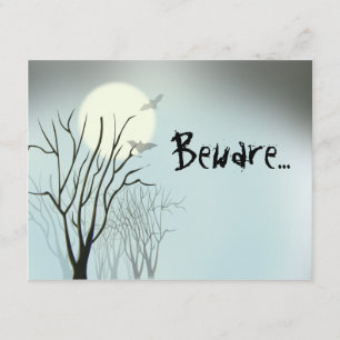 Invitation Lune Éffrayante d'Halloween