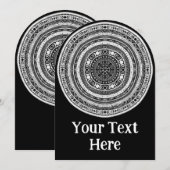 Invitation Lune Enfant Mandala Triple Lune Sorcière (Devant / Derrière)