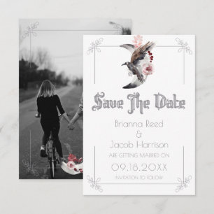 Invitation Lune Et Corbeau Aquarelle Mariage Économisez La Da