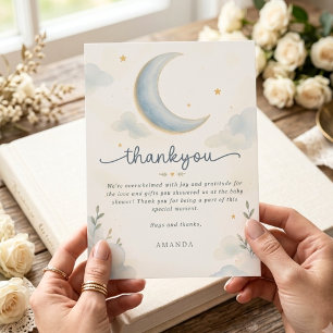 Invitation Lune et Étoiles Au-dessus de la lune Baby Shower R
