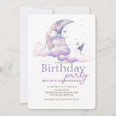 Invitation Lune et étoiles Espace Anniversaire (Devant)