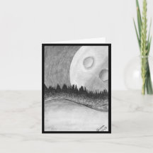 Lune et planète - Noir