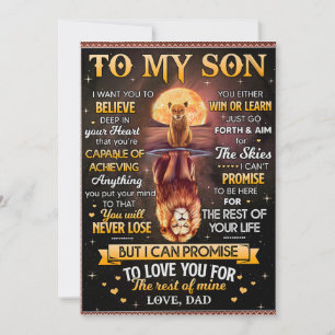 Invitation Lune Lion Je Veux Croire - De Père à Fils