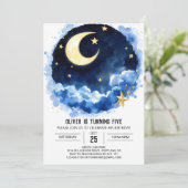 Invitation Lune Magie Enfants Espace Anniversaire (Debout devant)