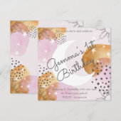 Invitation Lune Rose (Devant / Derrière)