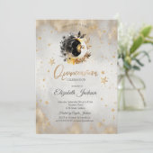 Invitation Lunes célestes, Étoiles Fleur Quinceanera (Debout devant)