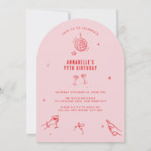 Invitation lunette dessinée à la main arche boisson d'anniver (Dos)