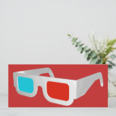 Invitation Lunettes 3D Rétro Graphique (Debout devant)