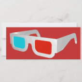 Invitation Lunettes 3D Rétro Graphique (Devant)