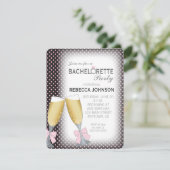 Invitation Lunettes de Champagne avec Bows Bachelorte (Debout devant)