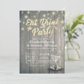Invitation Lunettes de Champagne Bois Manger Boire et Mariage (Debout devant)