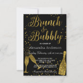 Invitation Lunettes de champagne Brunch et Bubbly (Devant)
