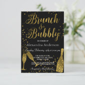 Invitation Lunettes de champagne Brunch et Bubbly (Debout devant)