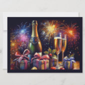 Invitation Lunettes de champagne et fête de vacances Bucket (Devant)