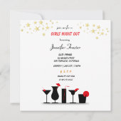 Invitation Lunettes de Champagne Étincelles Bachelorette (Dos)