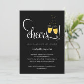 Invitation Lunettes de Champagne Fiançailles ou Bachelorette (Debout devant)