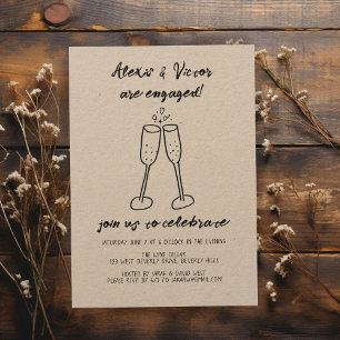 Invitation Lunettes de Champagne Soirée sur mesure