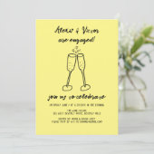 Invitation Lunettes de Champagne Soirée sur mesure (Debout devant)
