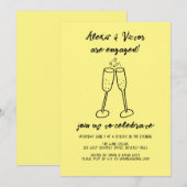 Invitation Lunettes de Champagne Soirée sur mesure (Devant / Derrière)