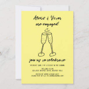 Invitation Lunettes de Champagne Soirée sur mesure