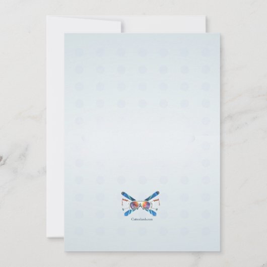 Invitation Lunettes de neige (Dos)