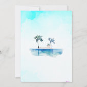 Invitation Lunettes de piscine Flamants roses été fête d'anni (Dos)