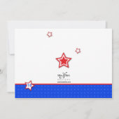 Invitation Lunettes de soleil Blancs et Bleus roug (Dos)