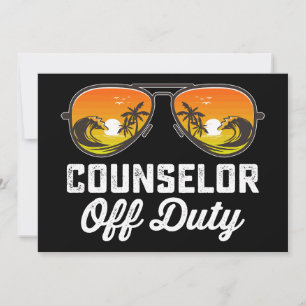 Invitation Lunettes de soleil de conseiller hors service Dern