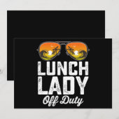 Invitation Lunettes de soleil de la dame du déjeuner hors ser (Devant / Derrière)