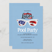 Invitation Lunettes de soleil de la fête du travail (Devant / Derrière)