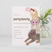 Invitation Lunettes de soleil Fête de la Saint-Valentin (Debout devant)