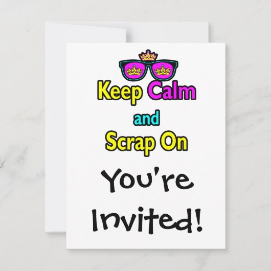 Invitation Lunettes De Soleil Hautposter Gardez Le Calme Et L (Devant)