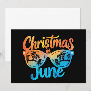 Invitation Lunettes de soleil Noël en juin Vacances d'été drô