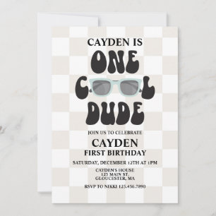 Invitation Lunettes de soleil One Cool Dude 1er anniversaire