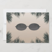 Invitation Lunettes de soleil ovale Summer Beach Pool Party (Dos)