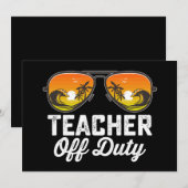 Invitation Lunettes de soleil pour enseignant hors service De (Devant / Derrière)