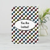 Invitation Lunettes de soleil rétro Primaire (Debout devant)