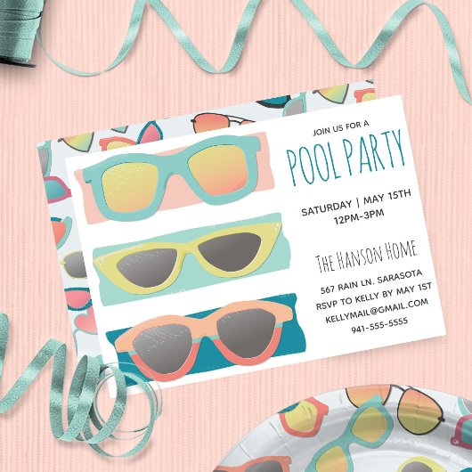 Invitation Lunettes de soleil Trio Coral